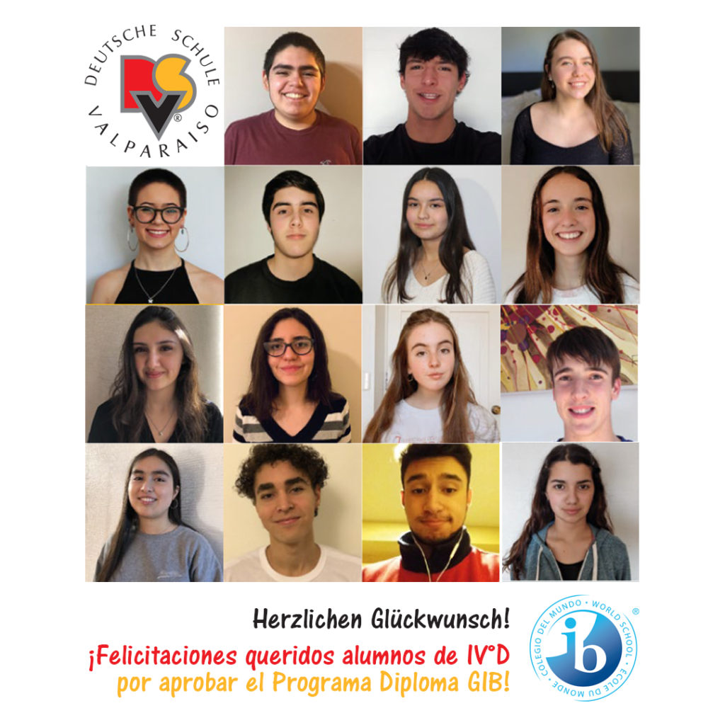 ¡Felicitamos al IV° D por aprobar en su totalidad el Programa Diploma del IB!